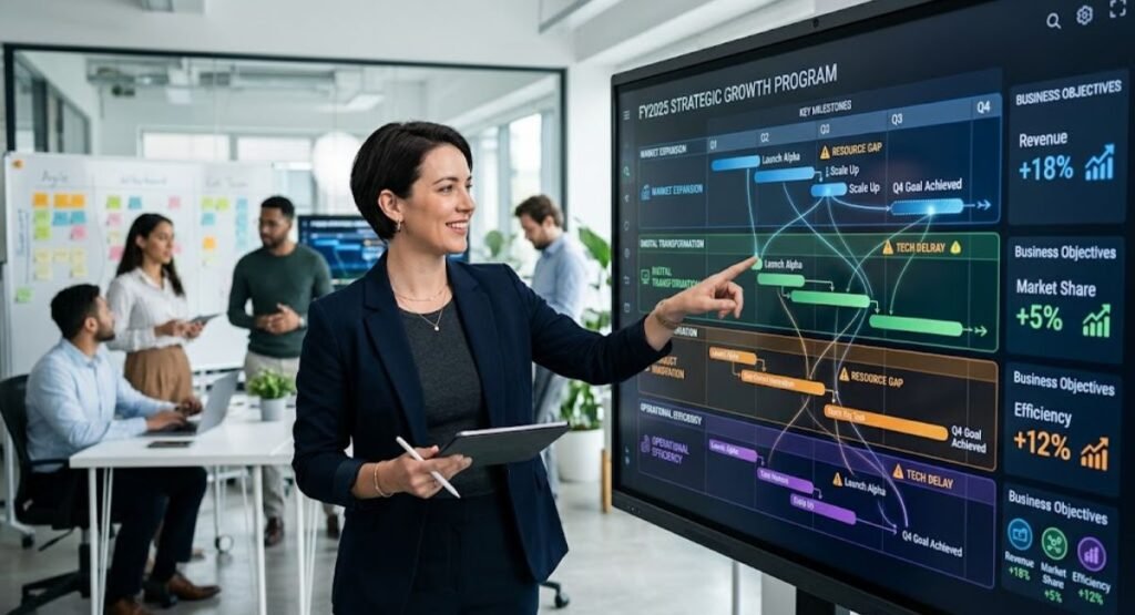 Program manager coordinating multiple projects and business objectives
