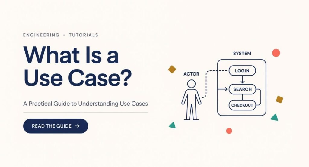 Use case showing interactions between actors and a system